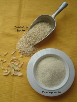 Zwiebeln in Stücke